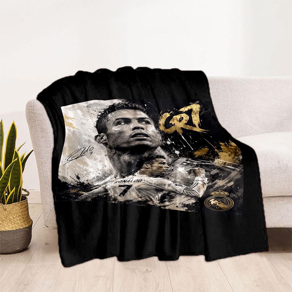 Ronaldo's Legacy Soccer Blanket Soft & Cozy Great for Seaside Livingroom Bed All-Season Use Modern Suitable for Gifting Relatives and Friends