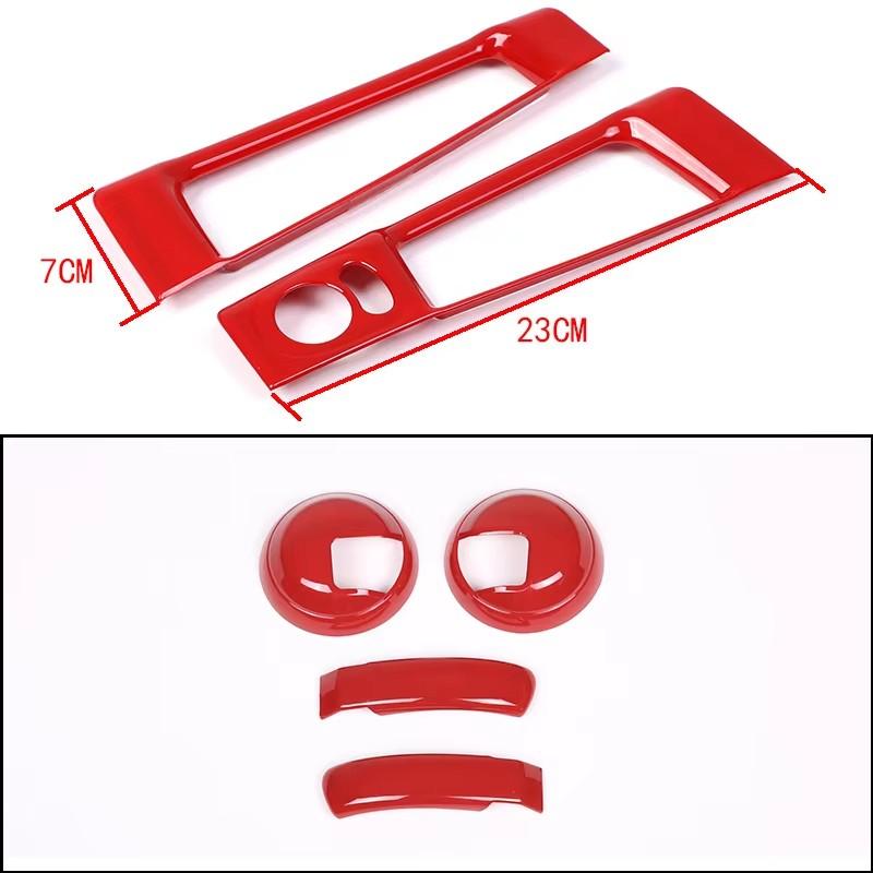For Fiat 500 2010- ABS Car Rearview Mirror Adjustment Switch Frame Door Storage Box Decorative Frame Sticker Car Accessories