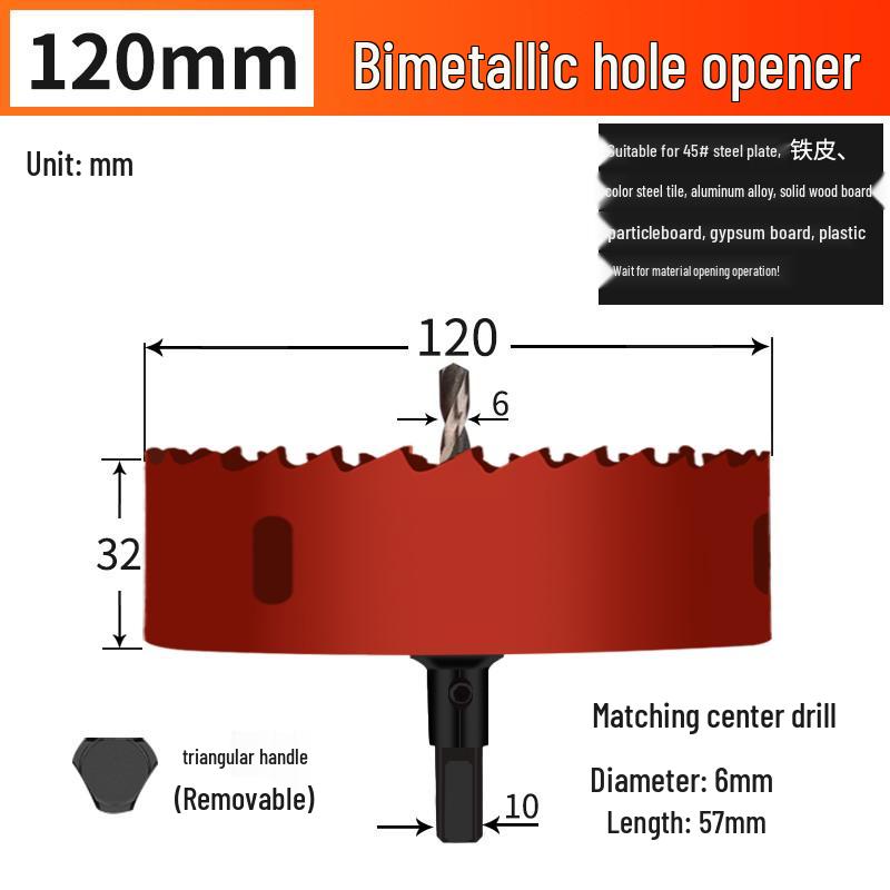 Bimetal Multifunctional Hole Saw for Wood, Gypsum, Metal & Plastic