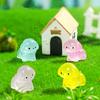 10Pcs Colorful Kawaii Luminous Resin 3D Puppy Ornaments Miniature Figurines Creative Diy Home Decoration Accessories Gifts