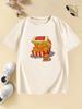 Cute Cat Graphic Kids Tshirts Summer Short Sleeve Tees Cartoon Animal Boys Girls Clothes Kawaii Kitten Tops Y2K Children T-shirt