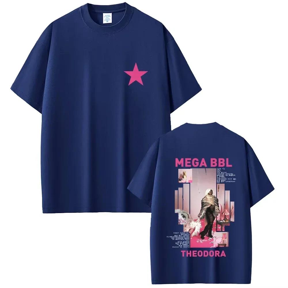 Rapper Theodora Mega Bbl Álbum Camisetas Gráficas Unisex Wounisex Hip Hop Moda Música Pop Streetwear Masculino Casual Algodón Vintage Camiseta