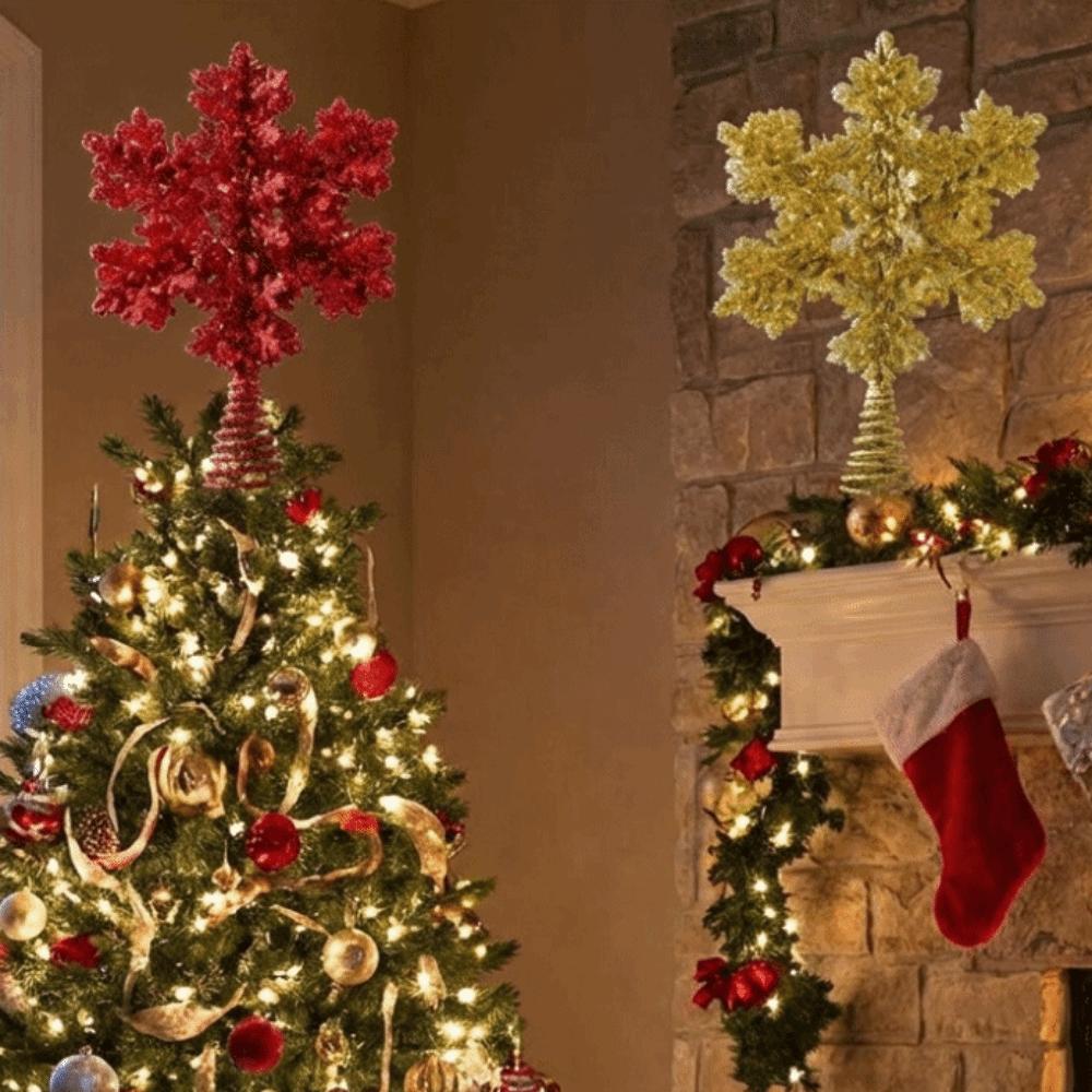 Metal Spring Base Christmas Tree Topper Xmas Tree Top Ornament Fit 1.2‑2.4 Meter Christmas Tree