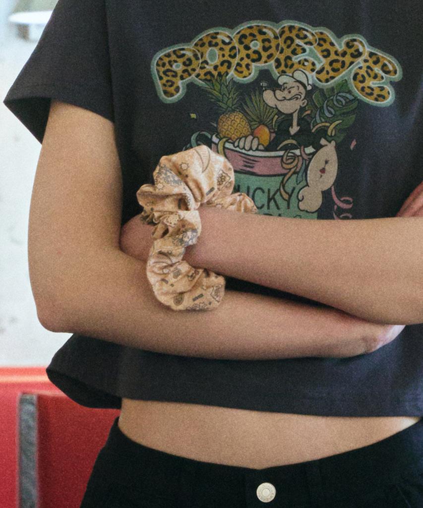 Erer Bandana Scrunchie Beige