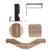 1pc Helmet Rack Wall Mount Motorcycle Helmet Holder Wooden Bicycle Display Hanger with Hooks All-in-one Helmet Key Rack