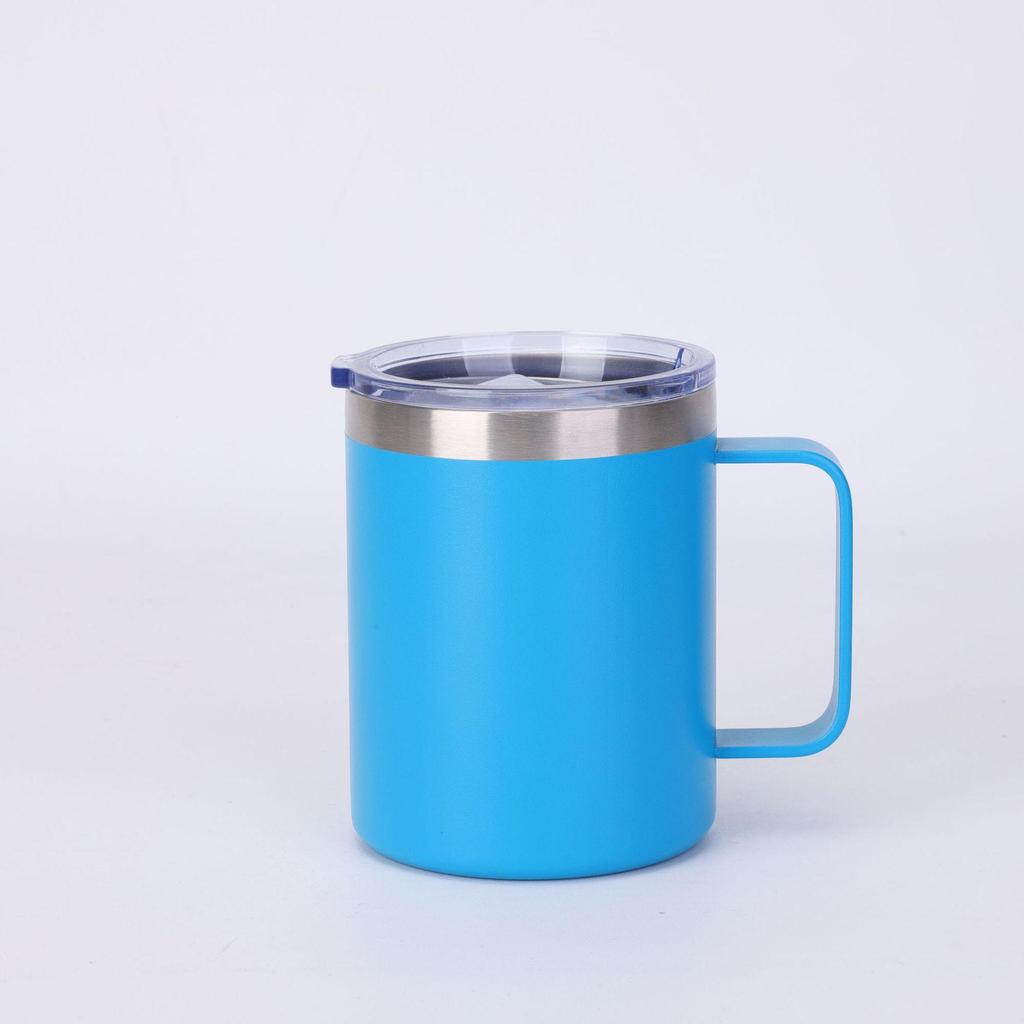 12oz/14oz Stainless Steel Vacuum Flask Mug with Lid & Handle
