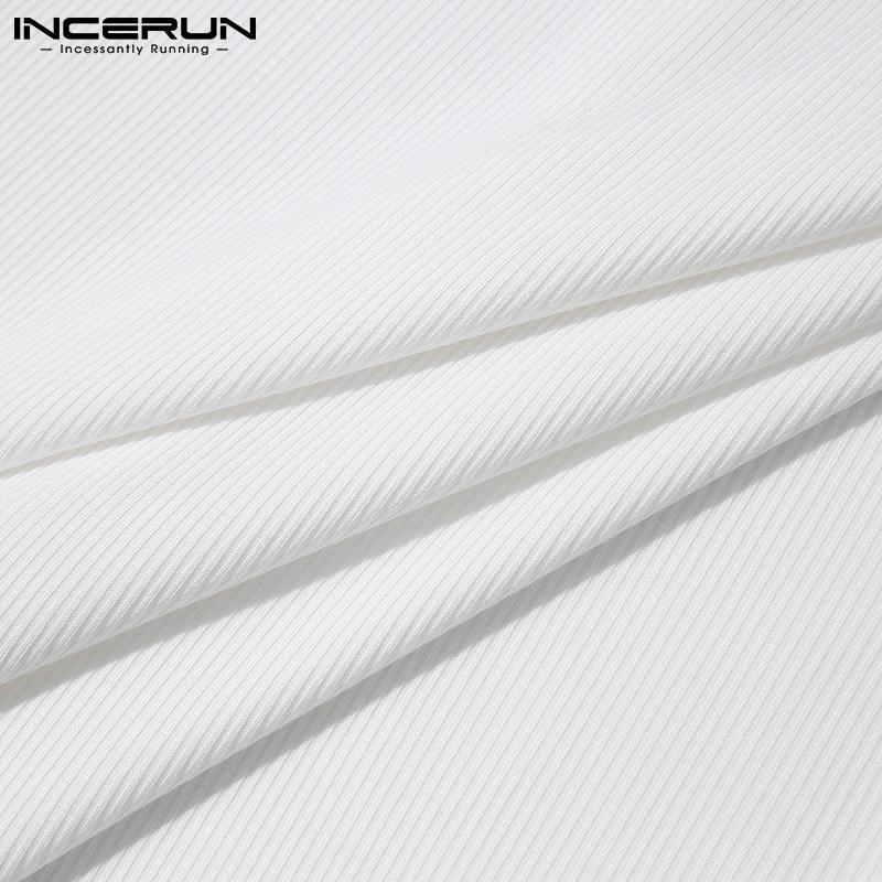 INCERUN Men Sleeveless Thin Slim Tank Tops Undershirts Summer T-shirts