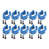 10pcs Multi-functional Fishing Pole Holder Clip Storage Rack Clamps Black/Red/Blue Cue Clips Fishing Rod Storage Rack 14mm/17mm