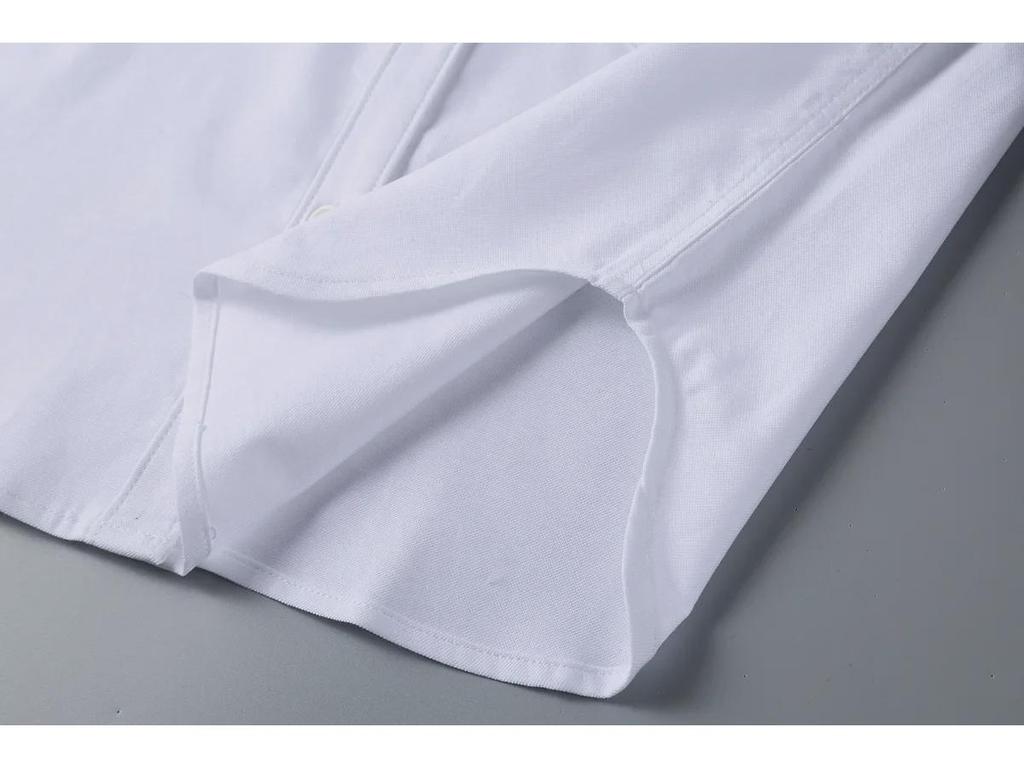 TB JL Haut Court en Tissu Oxford pour Femme - Style Collège, Ventre Découvert, Manches Longues, Chemise Taille Haute