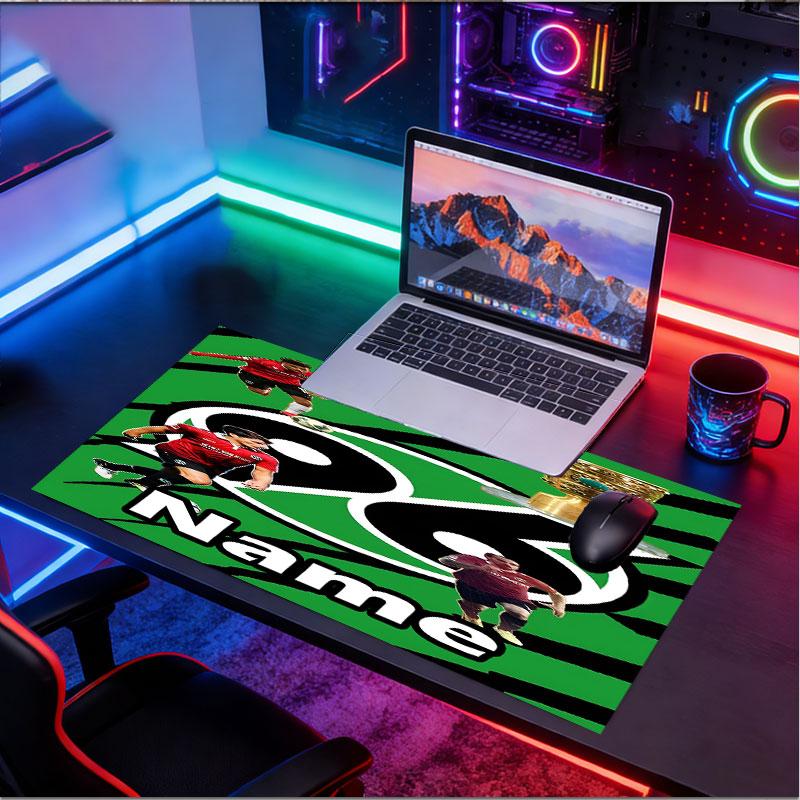 Custom Name Personalized Hannover 96 Football Pattern Mousepad, Laptop PC Desk Mat, Decorative Desk Mat for Home Keyboard Pad Gift
