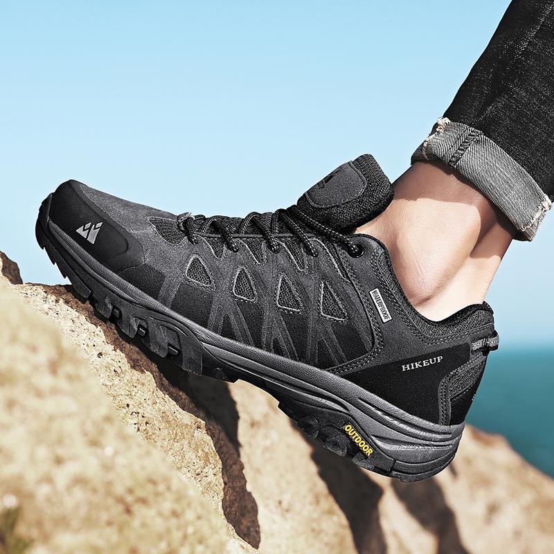 Men's New Arrival Hiking Shoes Breathable Trekking Sneakers Lace-Up Cushioning Outdoor Climbing Tourism Male Footwear