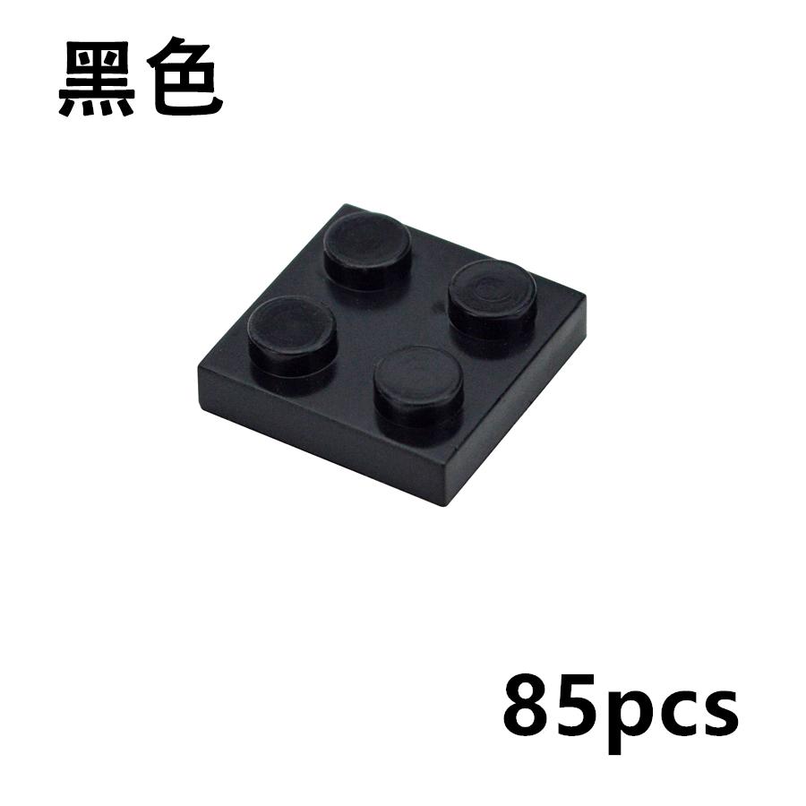 85Pcs Moc Building Blocks Plate Thin Figures Bricks 2x2 Dots Educational Creative Size Compatible With 3022 Classic Kid Toys