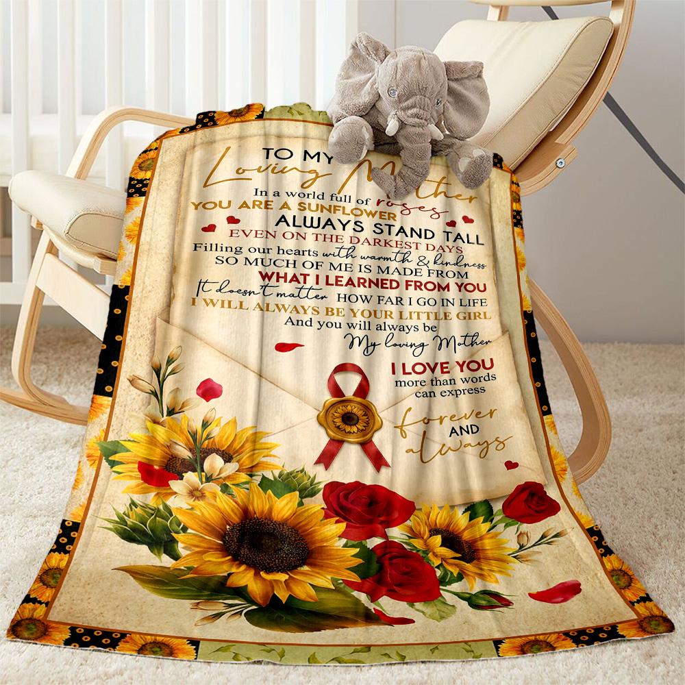 Mother's Love And Inspiration Blanket Suitable for sofas,travel, living rooms also a good gift for friends and family Suitable for all seasons.