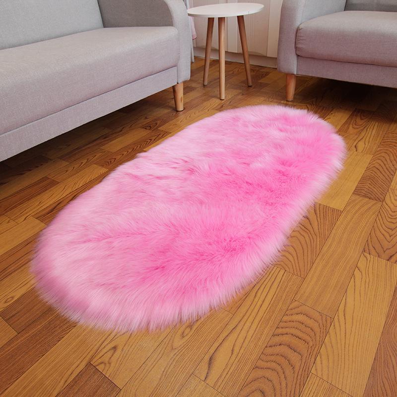 Oval Carpet Plush Carpet Living Room Soft Carpet Room Bedroom Rug Sofa Coffee Table Floor Mat