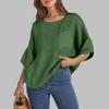 Women's Casual Loose-Fit Linen 3/4 Sleeve Top