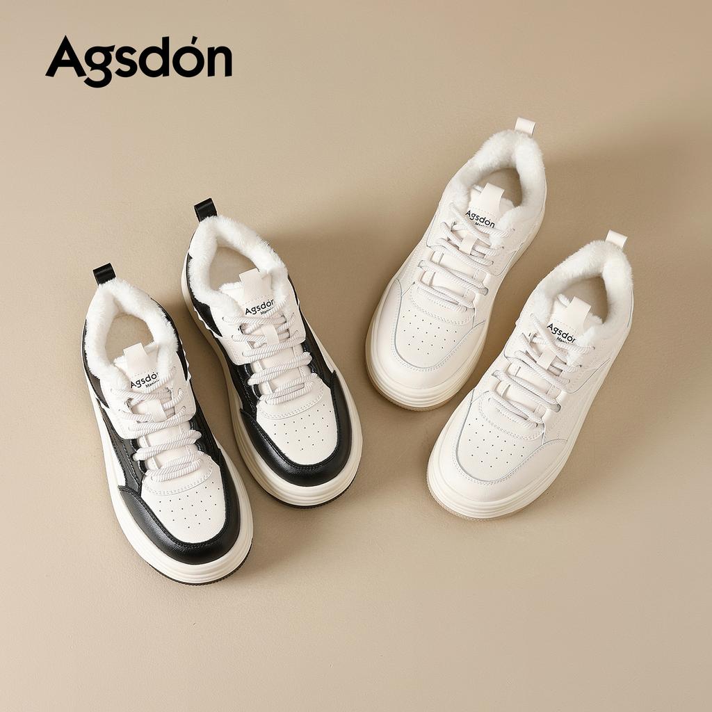Augusteng Thick-soled Velvet New Autumn and Winter Lightweight Soft-soled Casual Board Shoes Sports Cotton Shoes