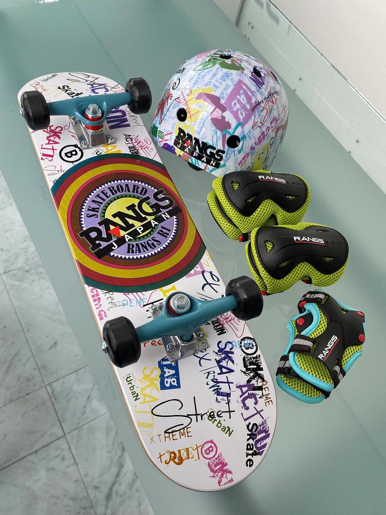 RANGS R1 Urban x 28 Komplettset mit PU-Rädern Skateboard, Weiß, 7,25 Zoll,