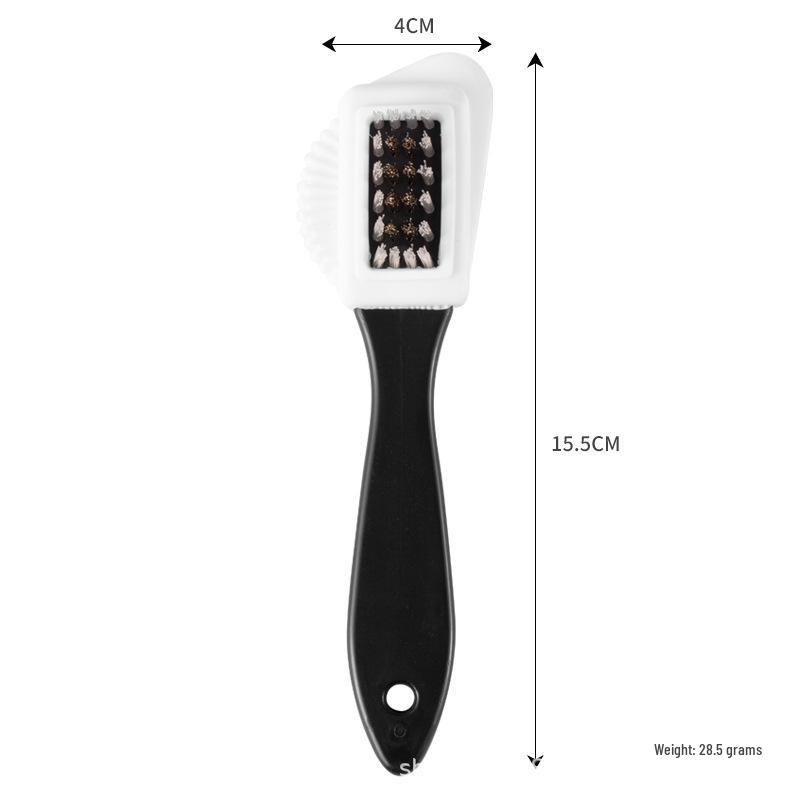 Three-Sided Nubuck & Suede Cleaning Brush - Multi-Functional Copper and Silicone Bristles