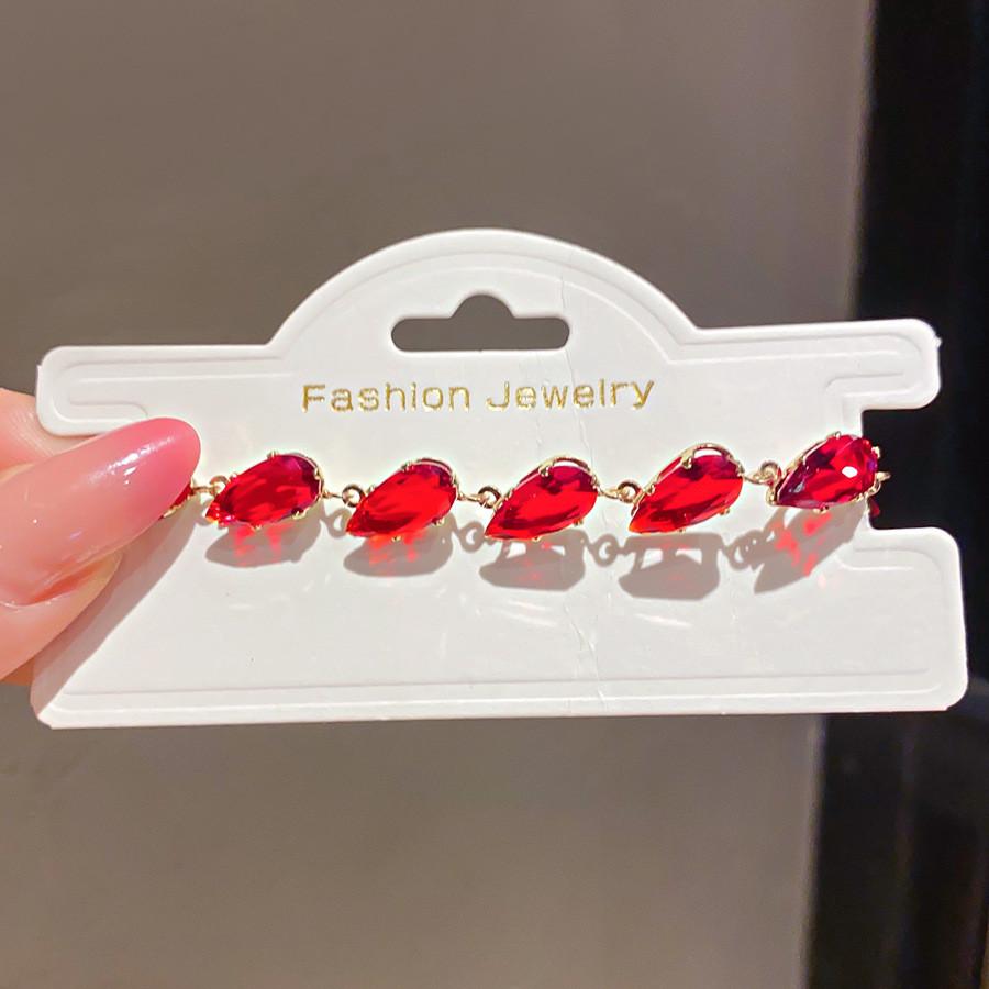 Elegant Zircon Water Drop Jewelry Bracelet For Womens Fashion Accessories