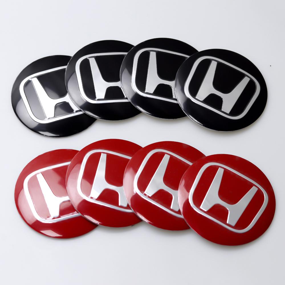 4Pcs Car Styling Aluminum Wheel Center Hub Caps Stickers For Honda Civic Accord Vezel Fit CR-V City CRZ Jazz HRV Typer Odyssey
