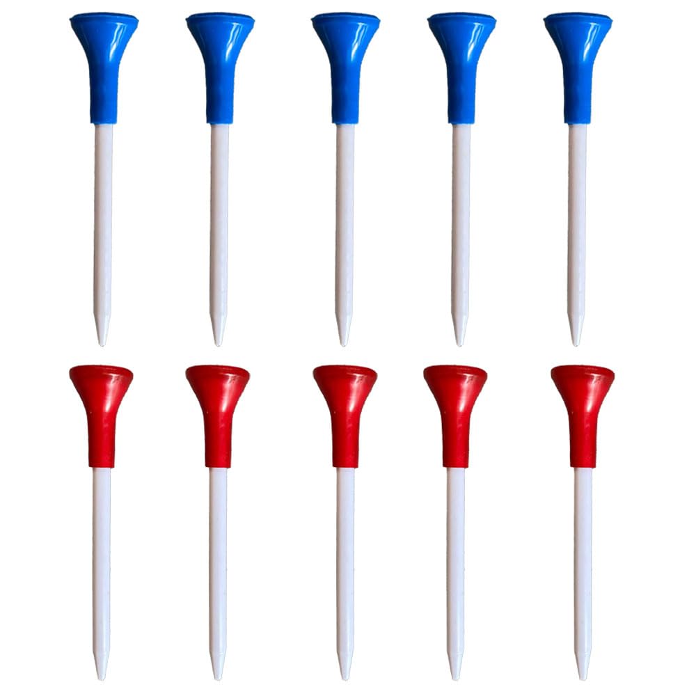 Golftee lang 10 Stück 85mm Kunststofftee stabiler Gummi