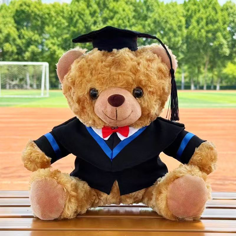 

Graduation Gift Doctor Bear Plush Toy Graduation Bear Doll Kindergarten Elementary School Sends Souvenirs for The Whole Class 25cm