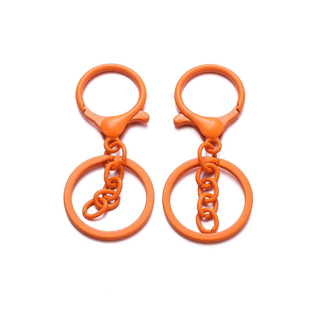 5Pcs/Lot Colorful 30mm Keyring Lobster Clasp Hook Connectors for DIY Keychain Connector Key Ring Jewelry Making Accessories