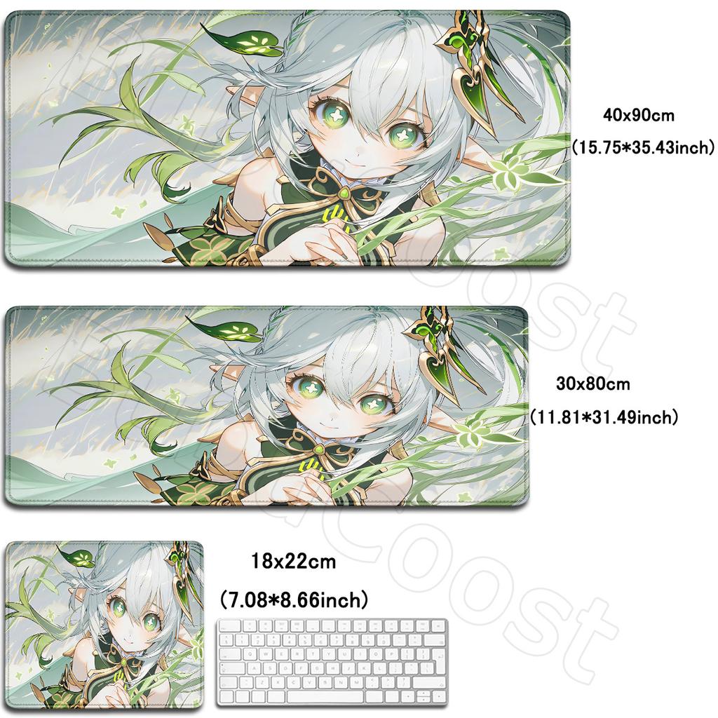 HD Printing Genshin Impact Mousepad Kawaii Anime Game Nahida Desk Mat Laptop Gaming Mouse Pad XXL 180x220mm 900x400mm Mousepads