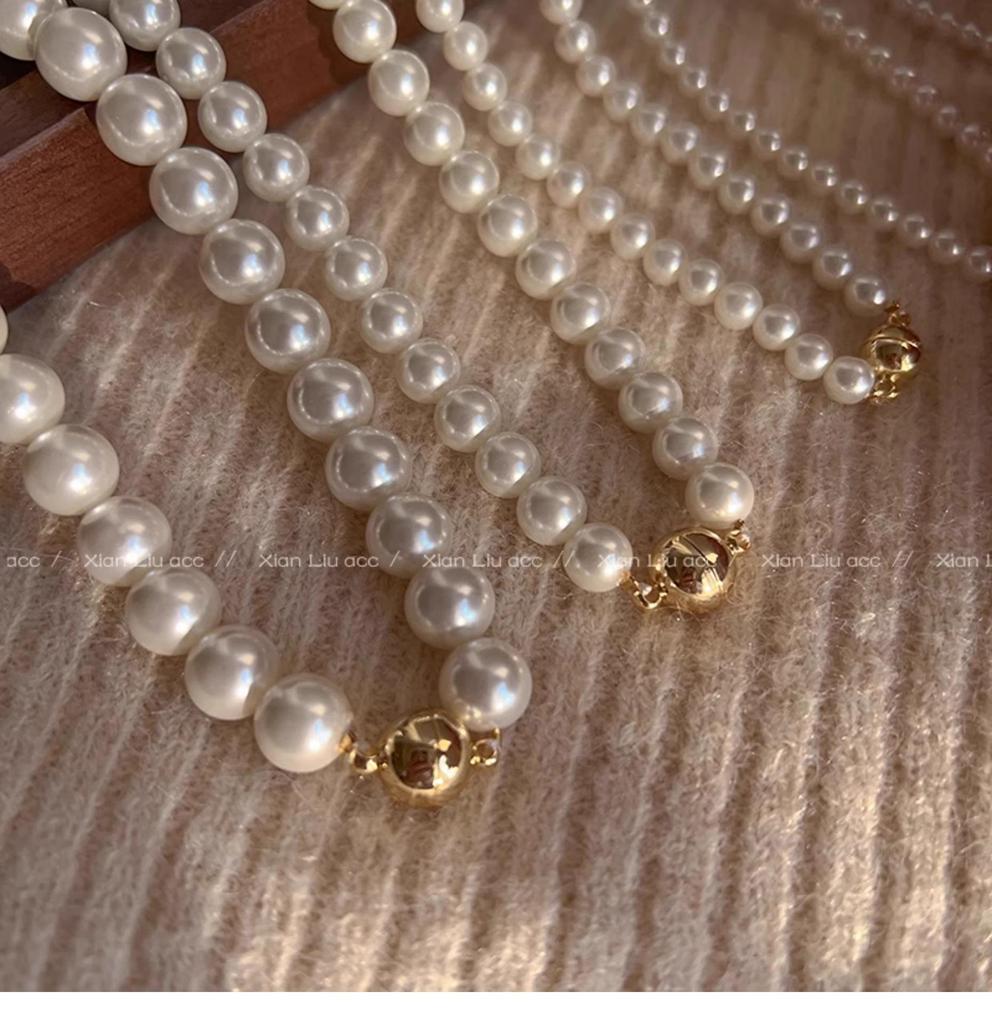 Elegant Shijia perlekjede: 2024 Magnetisk kragebenskjede for kvinners høst- og vinterstil