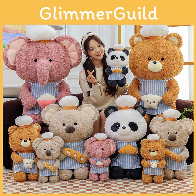 Bear Chef Baking Plush Toy Cartoon Child Soothing Birthday Holiday Doll Gift