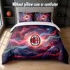 AC Milan Design Bed Bedding Set 1 Duvet Cover + 2 Pillowcases Soft Breathable Household Bed Linens