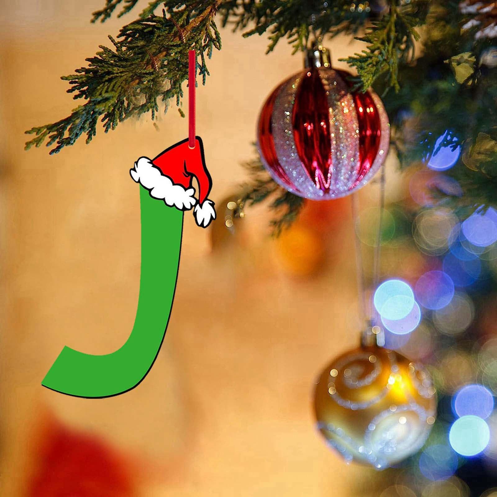 

Christmas Acrylic Letters Decorations, Acrylic Flat Christmas Tree Hanging Ornaments, Double Side Printed Pendant For Tree / Car / Backpacks 2D Flat One Size