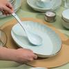 European Style 57-Piece Celadon Diamond Ceramic Dinnerware Set