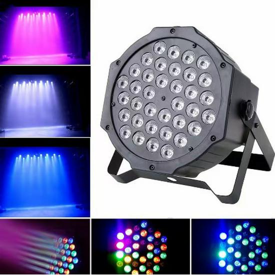 36-Color Sound-Activated Stage Lights for KTV, Bars, Weddings, and Performances - Atmosphere-Enhancing Par Lights