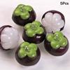 5PCS 3D Lifelike Fruit Miniature Resin Beads Fadeless Color for DIY Bracelet Necklace Jewelry Making Family Craft Activities