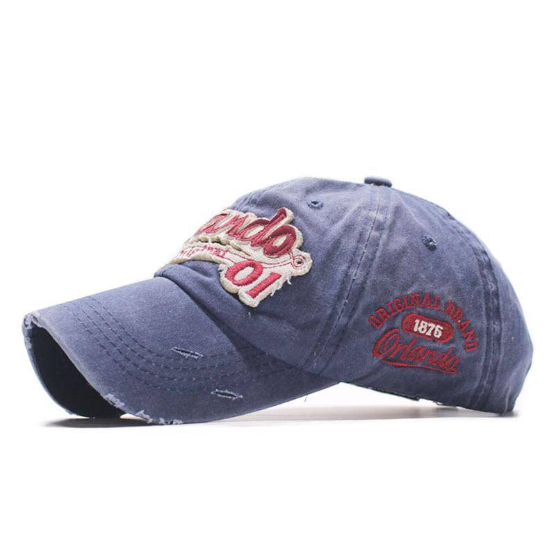 New Soft Top Couple Curved Brim Cap Men's and Women's Old Washed Alphabet Baseball Cap
