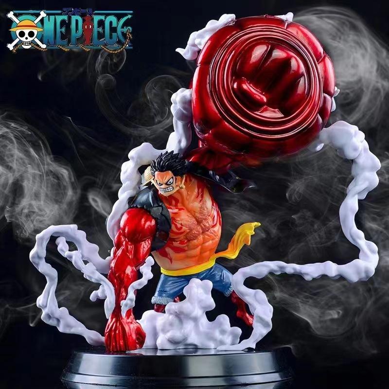 22cm Anime One Piece Luffy Big Saru King Spear Big Fist Action Figure Model Hand-made PVC Statue Collection Toy Gift Ornaments
