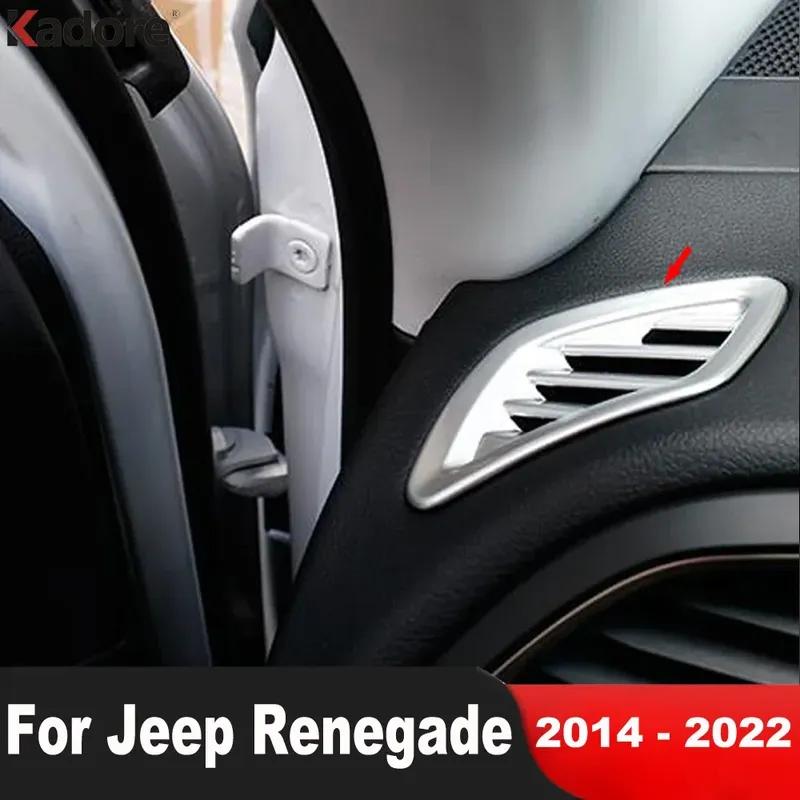 Car Front Upper Air Condition Vent Outlet Cover Trim For Jeep Renegade 2014-2018 Matte Interior Accessories