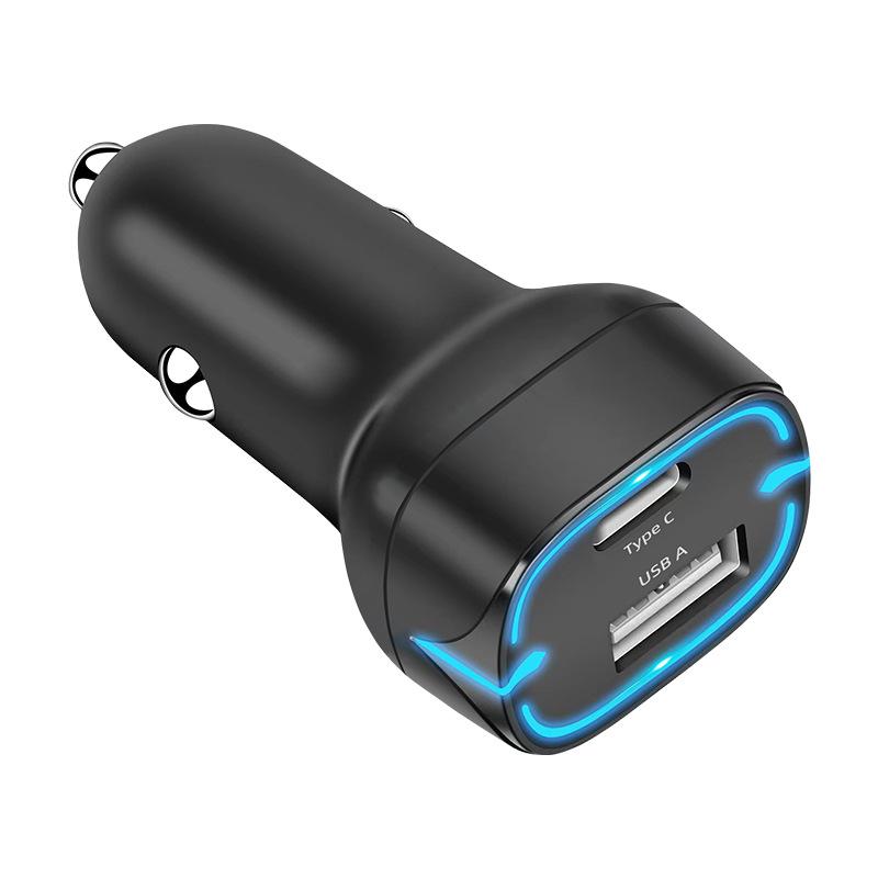Car Charger Mini 43W Charger Suitable for Apple 15 Samsung Super Fast Charge Car Cigarette Lighter A+C Car Fast Charge