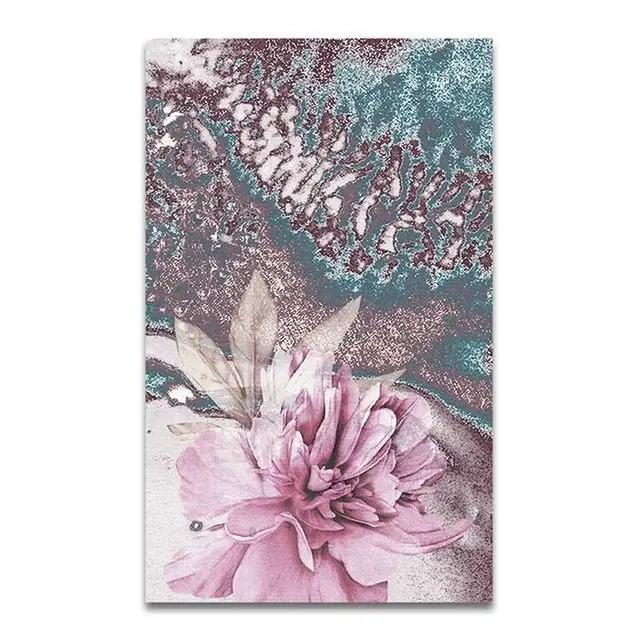 Paris Romantic Pink Flower Canvas Painting Art Wall Girl Lovely Nordic Pink Poster Prints for Living Room Home Decor Picture