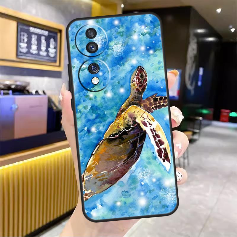 Sea Turtle Turquoise Oceanlife For Honor Magic 6 7 8 Pro Case For Honor 90 70 50 Lite 400 200 X8c X8b X9a X9b X9c X9d Win RT
