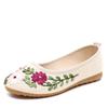 Frühlings- und Sommer-Damen-Stickschuhe alte Nordstoffschuhe Damenschuhe Ethno-Stil Schuhe Oma mittelalterliche und ältere Mutter flach s