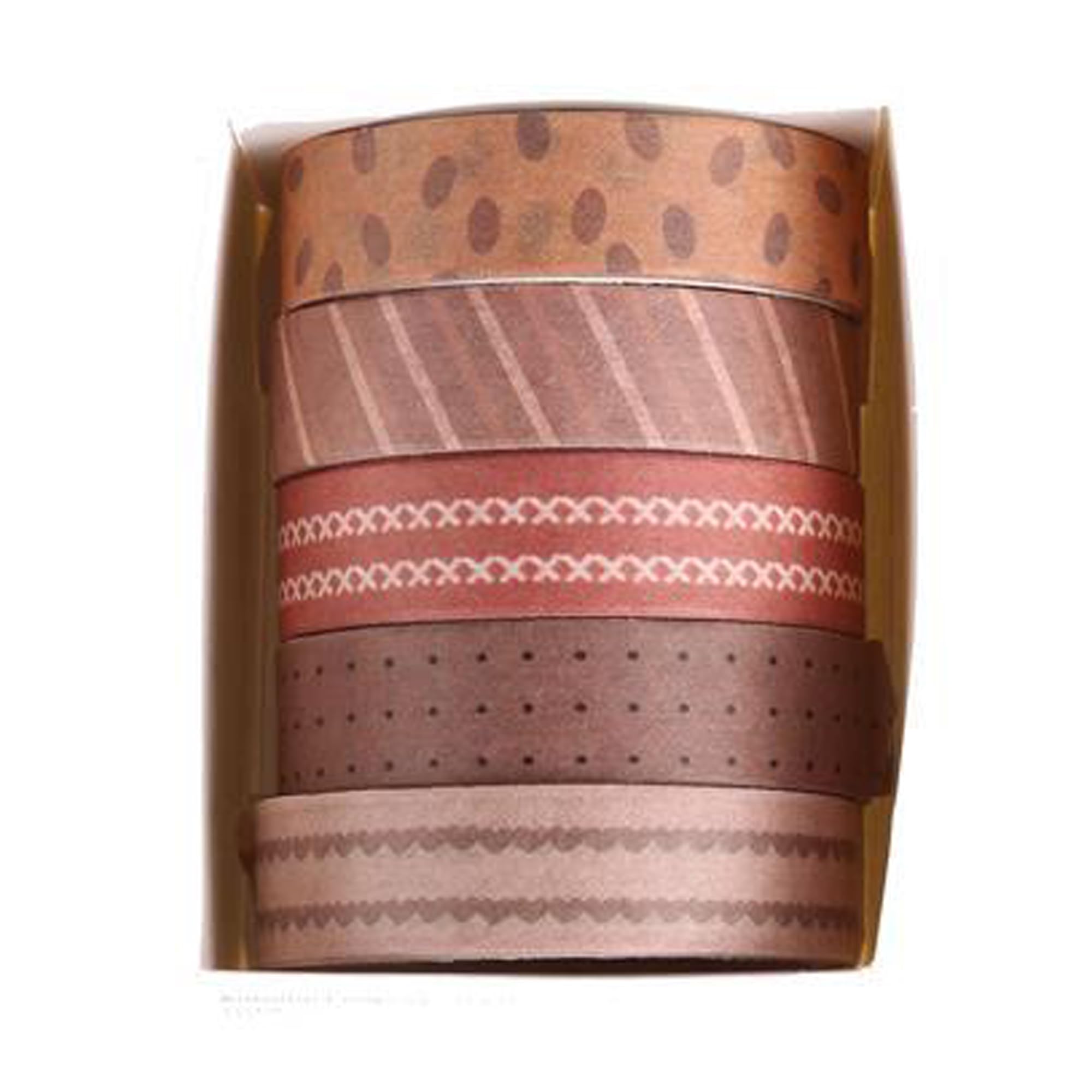 

QEZEZA Cute Masking Washi Tape for Masking DIY Bullet Journal and Gift Wrapping Tape, 5-Pack, Crafts, Supplies, Planners, Scrapbooks, Cards, (C)