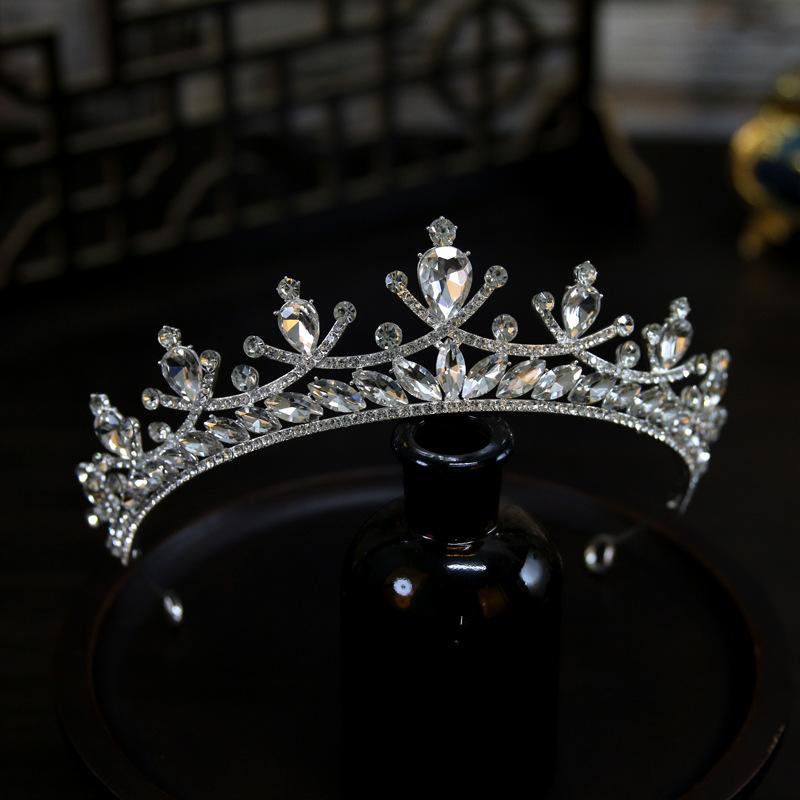 

Korean Style New Simple and Elegant Bride Wedding Crown Wedding Dress Headdress Crown Tiara Hair Accessories