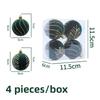 4PCS New Flocked Christmas Ball Pendant 6cm DIY Xmas Tree Charm Xmas Tree Ornament Party Decoration