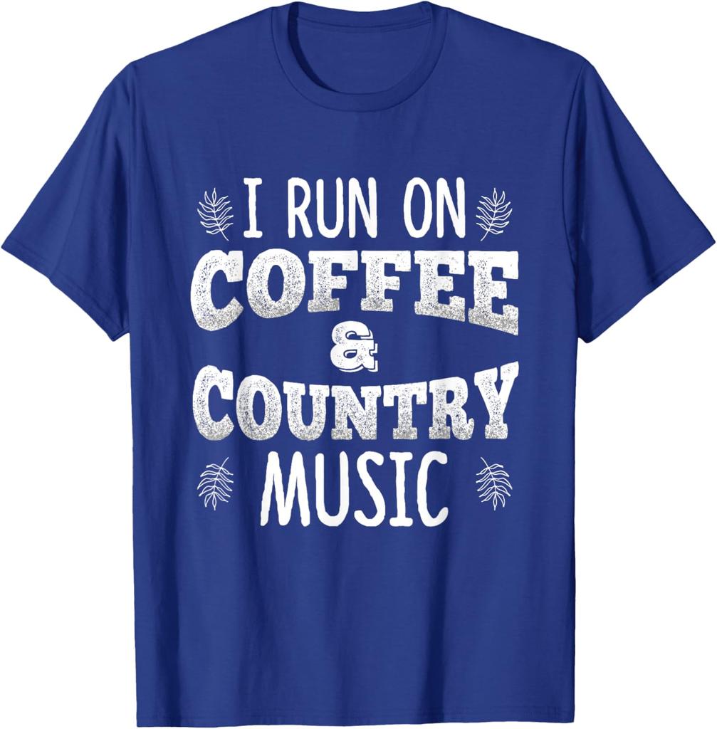 2026 Coffee Country Music Lover Graphic Tee Casual Crew Neck TShirt for Men 2026 Man  Tshirt New Womens Tshirt