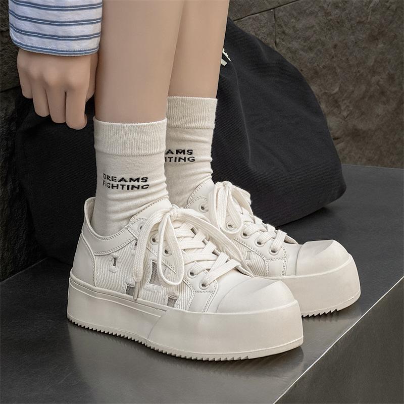 2025 new summer casual board shoes platform heightening couple big head derby shoes 45455-35355-J