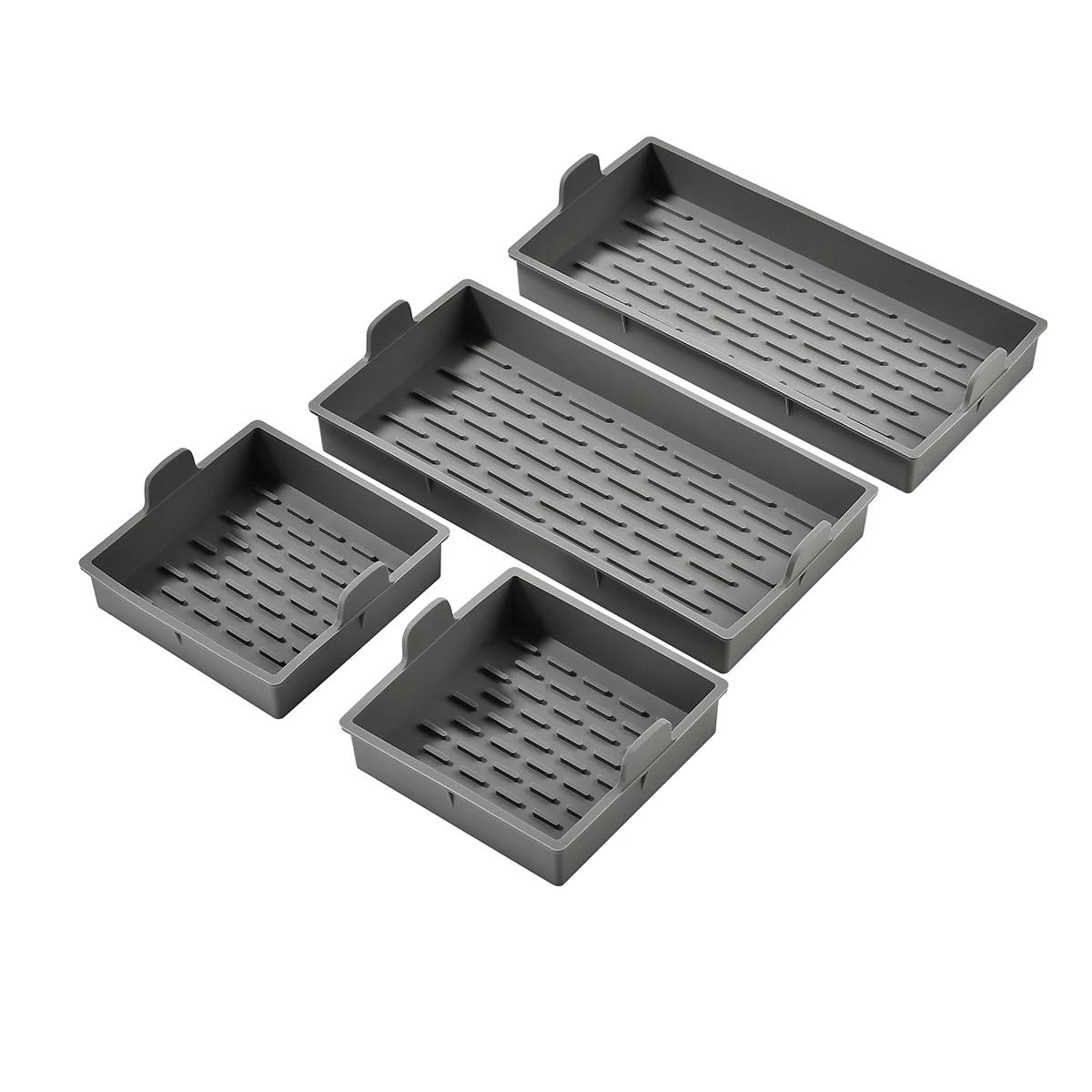 

4 шт. серая сковорода для фритюрницы силиконовая корзина для духовки аэрофритюрницы силиконовый противень многоразовый подставка для сковороды аэрофритюрницы форма для пиццы