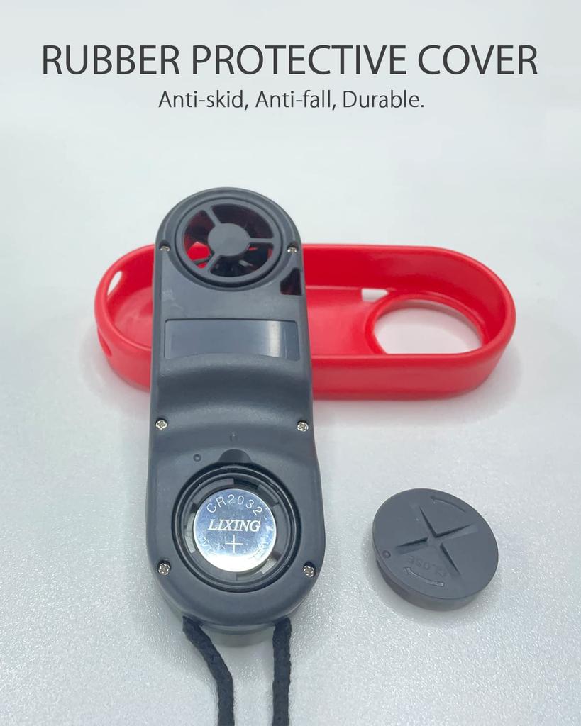Wintact Handheld Anemometer, Waterproof, Mini Digital Anemometer Gauge, Pocket Airflow Tester, Wind Temperature Measurement -22°F to 100°F, for House,