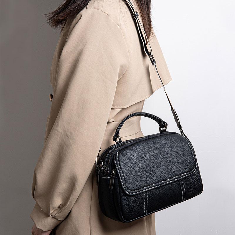 Genuine Leather Women's Bag Luxury Designer Fashi Shoulder Bag Women High Quality Handbag Versatile Cowhide Crossbody Bags